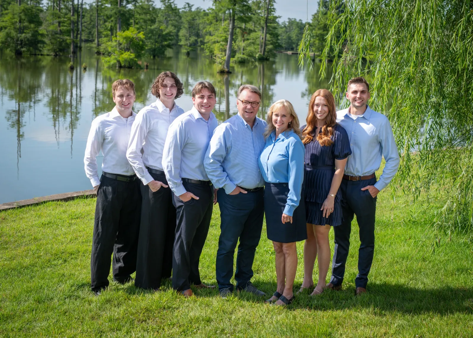Mary Jo Heye-Townsell with her family in Sherwood, Arkansas